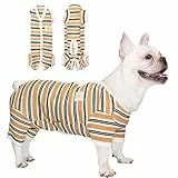 TONY HOBY Hundeschlafanzug, 4 Beine, Bunt, für kleine bis mittelgroße Hunde (Braun - Junge, XL)
