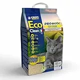 Croci Eco Clean Probiotic Litter 10 L - Klumpende Katzenstreu, Biologisch abbaubar, Toilettenspülung, 100 Prozent pflanzlich, Anti-Geruchs-Sand, 3.8 kg
