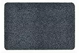 andiamo Fußmatte Samson – waschbare Fussmatte innen – rutschfeste und saugfähige Schmutzfangmatte aus Baumwolle – pflegeleichte Türmatte 40 x 60 cm cm, Anthrazit