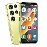 viqee Mini Handy Android 3+64GB | 3,0 Zoll HD Smartphone Dual-SIM, 3000 mAh Akku | Mit pädagogischen Apps (Gold)