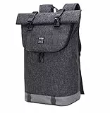 EverVanz Laptop-Rucksack, wasserdichter Reiserucksack, Rucksack für Damen und Herren, leicht, lässig, elegante Schultasche, 2. Grau, L, Kompakt, elegant