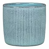 Scheurich Solido Linea, Blumentopf aus Keramik, Farbe: Lagoon, 21,2 cm Durchmesser, 19,3 cm hoch, 5,6 l Vol.