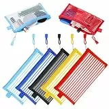 InnoHHustle Kleine Reißverschlusstasche, 5 Stück, Netz-Make-up-Tasche, mehrfarbig, Lippenstift-Tasche, niedlich, transparent, kleine Kosmetiktaschen mit Reißverschluss, für Damen, Mädchen