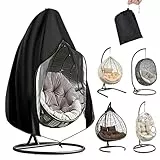 Huanmin Hängesessel Abdeckung Wasserdicht Schutzhülle, Hängesessel Abdeckung Outdoor, 170x115 Swing Egg Chair Cover 210D Oxford Schutzhülle Hängesessel, für Hängestuhl Egg Swing Chair