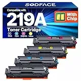 219A W2190A 219X MFP 3302FDWG Toner Mit Chip Kompatibel für HP 219A 219X Toner für Color Laserjet Pro MFP 3302FDWG 3302SDWG 3302FDNG 3302FDW 3302SDW 3302FDN (Schwarz Cyan Gelb Magenta, 4er-Pack)