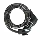 FISCHER 85906 Spiralschloss Zahlen, Länge: 120cm, schwarz