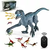 HANMUN Elektrisches Dinosaurier-Spielzeug mit Fernbedienung, realistischer Dinosaurier für Kinder, mit LED-Beleuchtung, lauter Sound, Dinosaurier