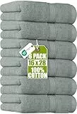 Utopia Towels - Handtücher Set aus Baumwolle - 100% Baumwolle ultraweich und sehr saugfähig, 41x71 cm - 6er Pack (Kühl Grau)