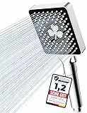 Magichome Duschkopf, Hochdruck Handbrause mit 6 Strahlarten Duschkopf Groß Wassersparend Duschbrause Regendusche,Chrom