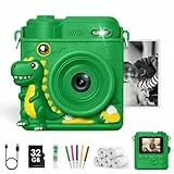 Gofunly Sofortbildkamera Kinder, 1080P HD Kinderkamera Sofortbildkamera mit 32GB Karte & DruckerPapier, Kamera Kinder Sofortdruck Kinderspielzeug Geschenke für Jungen und Mädchen 3-12 Jahre
