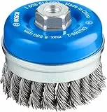 Bosch Accessories Bosch Professional 1x Topfbürste (Ø 90 mm, M14, 0.8mm, Gezopfter Stahldraht, Zubehör Winkelschleifer)