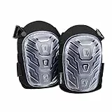 Amazon Basics Professionelle Knieschoner, robuste Schaum-Polsterung, bequemes Gel-Polster, verstellbare, leicht fixierbare Verschlüsse, Transparent, 1 Paar