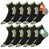 SOXCO 10 Paar Kurze Arbeitssocken Herren Quarter Socken WORK Socks, 43-46