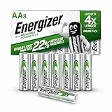 Energizer Recharge Power Plus - AA Akkus (8 Stück) - 2000 mAh NiMH Batterien - Bis zu 5 Jahre nutzbare Batterielebensdauer - Bis zu 1000 mal wiederaufladbar - 100% plastikfreie Recycelbar Verpackung