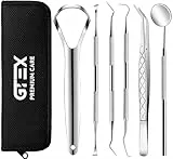 Zahnsteinentferner Zahnreinigung Set, 6er Zahnpflege Set, Dental Teeth Cleaning Kit, mit Zahnstocher Zahnspiegel Zahnreiniger - Zahnreinigung Zwischenräume Zahnstein Selbst Entfernen