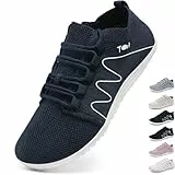 Merdoo Barfußschuhe Sneakers Damen Herren Minimalistische Laufschuhe Unisex Trail Leichte Schuhe Atmungsaktiv Weich Walking Fitness Bequeme Turnschuhe Straßenlaufschuhe Blau 40 EU