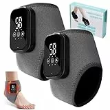 3-In-1-Fußmassager, 2 Stück Neuropathie Füße, Tragbares Fussmassagegerät Elektrisch für Achillessehnenentzündung, USB Aufladbare Knöchelmassage mit 3 Modi 3 Wärmestufen (C)