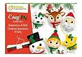MY MANDARINE KC157C - Kreativbox Mini Couz'IN, 4 Tiere zum Nähen, ab 6 Jahren, Weihnachten, 1 Box