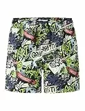 NAME IT Jungen Nkmzatoony Swim Shorts Box, Black, 140 cm