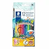 STAEDTLER 14410NC12 - Noris Club Aquarell-Buntstifte, 12 brillanten Farben