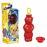 PUSTEFIX Zauberbär Rot I 180 ml Seifenblasenwasser I Bubbles Made in Germany I Seifenblasen Spielzeug für Kindergeburtstag, Hochzeit, Sommerparty & als Gastgeschenk I Spaß für Kinder & Erwachsene