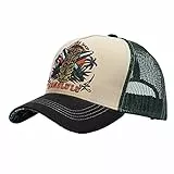 King Kerosin Herren Trucker Cap • Hawaiianischer Tiki Frontpatch • Rockabilly Mesh Cap • Snapback Mütze • Retro Vintage Design • Atmungsaktiv • Verstellbar • Baseball • Honolulu
