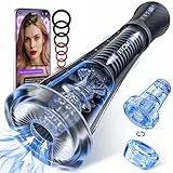 Gobeken Elektrischer Sex Spielzeug für die Männer Masturbieren für Männer mit 9 Feder Vibration & 5 Vakuum Saugen APP, Ei Masturbator Blowjob Taschenmuschi Penispumpe Vibratorensets Sex Toys 2 Liner