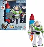 Mattel Disney und Pixar Toy Story Buzz Lightyear Actionfigur, 30,5 cm groß, mit Rakete & 20 Plus Sätzen & Sounds, Raketenrettungspaket Buzz Pack, HTR73, Mehrfarbig