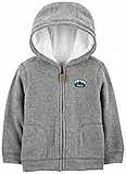 Simple Joys by Carter's Jungen Hooded Fleece Jacket with Sherpa Lining G024 Fleecejacke, Grau, 4 Jahre