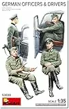 MiniArt 53030 1:35 Figuren Set Dt. Kraftf.u.Offiziere (4) - originalgetreue Nachbildung, Modellbau, Plastik Bausatz, Basteln, Hobby, Kleben, Modellbausatz, Zusammenbauen