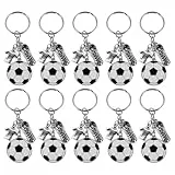 Amosfun 10 StüCk FußBall-SchlüSselanhäNger Aus Metalllegierung Sportlicher FußBall-AnhäNger FüR Taschen Leichtes ZubehöR FüR Fans Und Sportler Geschenkidee FüR FußBallpartys Und Geburtstage