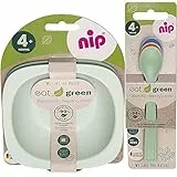NIP Geschirrset ab 4. Monat, 2 Breischale + 3 Eatgreen Babylöffel, Melamin frei, BPA frei, Spülmaschinenfest, geeignet für die Mikrowelle, made in Germany