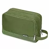 WANDF Kulturbeutel Herren Rucksack Damen Kosmetiktasche Waschtasche für Männer & Frauen in Premium Qualität (A-Pures Armee Grün)