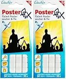 Läufer 90101 Posterfix Klebepads, wieder verwendbare Haftpunkte für Poster, Plakate und mehr, 35g, Klebepunkte weiß (Packung mit 2)