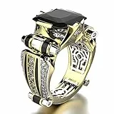 BMDHA Selbstverteidigung Ringe,Schlagring Galvanisierter Diamantring Diamantring, Aus Edelstahl Schmuck Im Retro-Stil Kreativer Dominanter Ring,Herren- Und Damenaccessoires