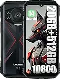 DOOGEE S118 Smartphone ohne Vertrag, Helio G99 Octa Core 20GB + 512GB, 10800mAh Akku / 33W, Robustes 4G, 50MP Kamera (12MP Infrarot) + 8MP + 32MP, 6.58 Zoll, NFC Schwarz