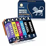 ColorKing PGI 580 XXL CLI 581 XXL Druckerpatronen für Canon 580 581 Multipack Canon 581 XXL Kompatibel für Canon PIXMA TS8350 TS8250 TS8150 TS8351 TS8251 TS8151 TS8352 TS8252 TS8152 TS9150(6 Pack)