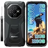 Blackview FORT 1 Android 15 Outdoor Smartphone,10000mAh Outdoor Handy Ohne Vertrag 12GB+128GB/2TB, Gemini AI 6.56‘’ 90Hz Baustellenhandy,NFC/FOTA/390g/DREI Kartenfächer/Fingerabdruck/IP69K Wasserdicht