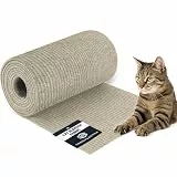 Selbstklebend kratzmatte Katze,200 * 40cm Selbstklebende Kratzschutzmatte,Selbstkleber Kratzwand für DIY,Sofa,Wand,Katzenspielzeug (Khaki, 200 * 40cm)