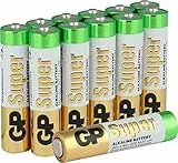 GP Batterien AAA 1,5V, Super Alkaline Longlife Technologie - leistungsstark und auslaufsicher, 12 Stück Microzellen AAA Batterien LR03