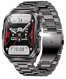 findtime Smartwatch Herren mit Telefonfunktion LED Taschenlampen Große Touchscreen Militär Fitness Tracker Smart Watch 100+Sportmodi Bluetooth-Anruf Herzfrequenz Schlafmonitor Schrittzähler
