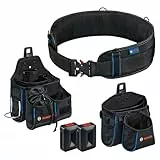 Bosch Professional ProClick Werkzeuggürtel-Set: 1x Gürtel 108 (Größe L/XL), 1x Tasche GWT 4, 1x Tasche GWT 2, 2x ProClick Holder