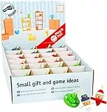 small foot 11471 Display Kreisel Weihnachten aus Holz, Set mit 12 Stück, jeder Kreisel Höhe ca. 6cm, Ø ca. 4 cm