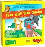 HABA 306068 - Meine ersten Spiele Tier auf Tier Junior, Kleinkinderspiel ab 2 Jahren, Made in Germany, Bunt