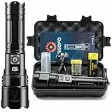 Esgofo LED Taschenlampe Extrem Hell 1000000 Lumen USB C Aufladbar, Große Reichweite Helle Multifunktionale Taktische Taschenlampen, Aufladbare Starke led-taschenlampe langlebig Flashlight Torch Light