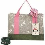 Fritzi x Frida Kahlo Tote Bag Limited Jungle Shopper Damen Schultertasche Handtasche Freizeit Alltag Reißverschluss Canvas 30 x 13 x 40 cm, Grün
