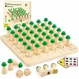 Brettspiel aus Holz für Kinder, Minesweeper Spiel, Würfelspiel, Logikspiel für 2-4 Personen, Lernspiele Reisespiel Kinderspiele ab 4 5 6+ Jahren