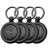 MiLi LiTag Duo Smart Tracker, Schlüsselfinder kompatibel mit Apple „Wo ist?“ und Android „Gerät Finden“, gleiche Größe wie AirTag, Anti-Verlust-Tag für Schlüssel, Geldbörse, Gepäck, Koffer, 4er Pack
