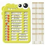 Qyljeiwred Planungstafel für Kinder, Verantwortungsdiagramm für Kinder – mit Checklisten-Schieber, wiederverwendbar, Selbstdisziplin, Check-in-Board, Entwickeln Sie gute Gewohnheiten, Planungshilfe