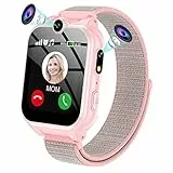PTHTECHUS® Kinder Smartwatch Telefon – Kinder Uhr mit Zwei Wege Gespräch MP3 Dual Kamera Rechner Rekorder und SOS Hörbuch Spiel Uhr für 4-15 Jahre alt Jungen Mädchen Geburtstags Geschenke